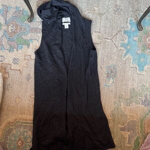 Cynthia Rowley 100% Cashmere Hooded Sleeveless Cardigan